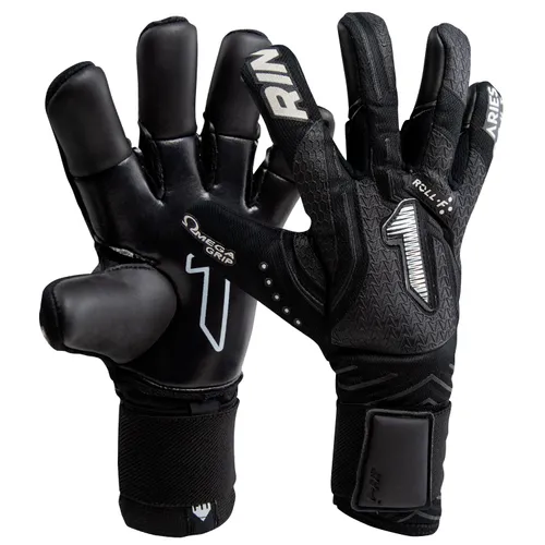 Rinat Goalkeeper Gloves Aries Nemesis Semi Adult Black Size