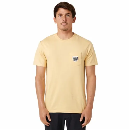 Rip Curl Badge T-Shirt - Washed Yellow