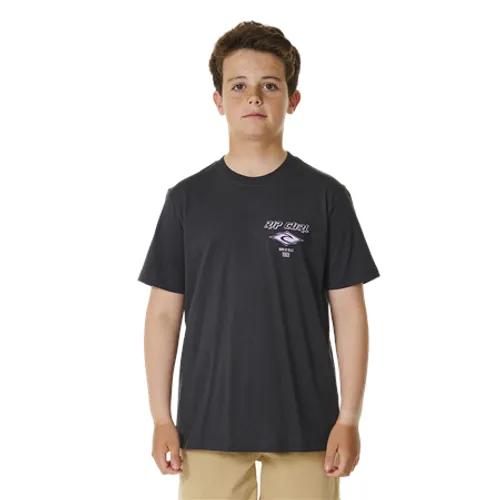 Rip Curl Boys Fadeout Icon T-Shirt - Black & Purple