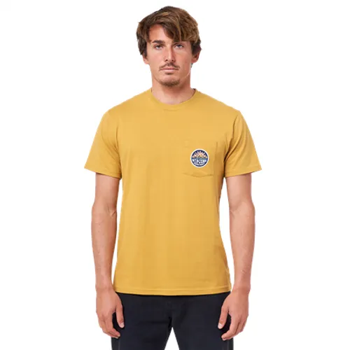 Rip Curl Horizon Badge T-Shirt - Mustard