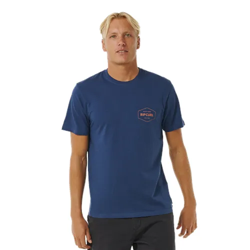 Rip Curl Stapler T-Shirt - Washed Navy