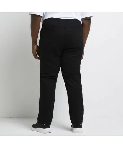 River Island Mens Jeans Big & Tall - Black Cotton