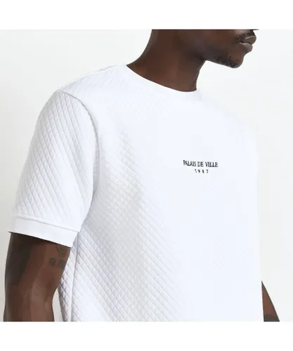 River Island Mens T-Shirt Tee - White