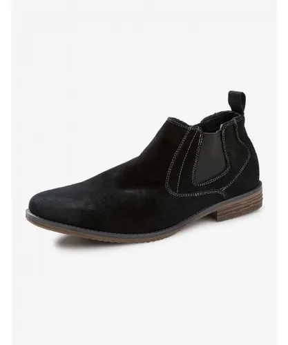 Rivers Mens Chelsea Boot - Black Leather