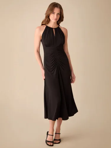 Ro&Zo Petite Halterneck Jersey Midi Dress - Black - Female