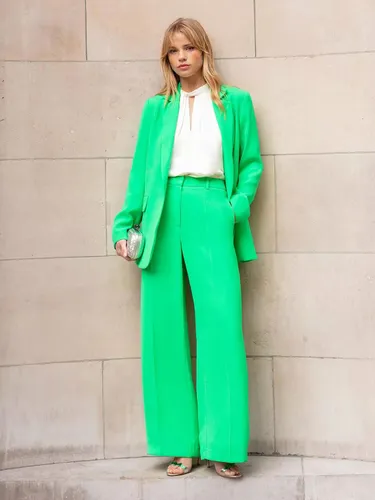 Ro&Zo Wide Leg Suit Trousers - Green - Female