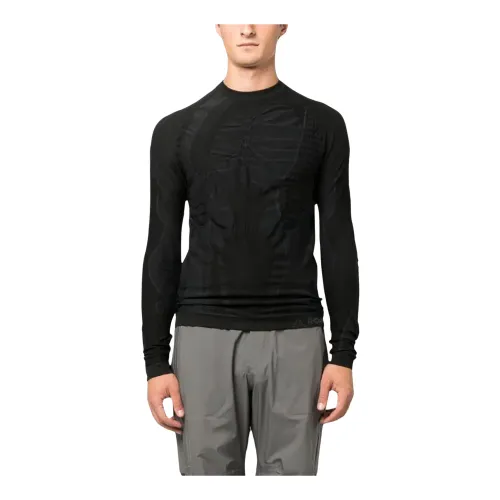 ROA , 3D Knit Roundneck Sweater ,Black male, Sizes: