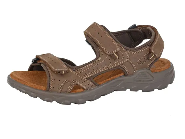 Roamers M422B-6 Mens Leather Touch Fastening Sports Sandals
