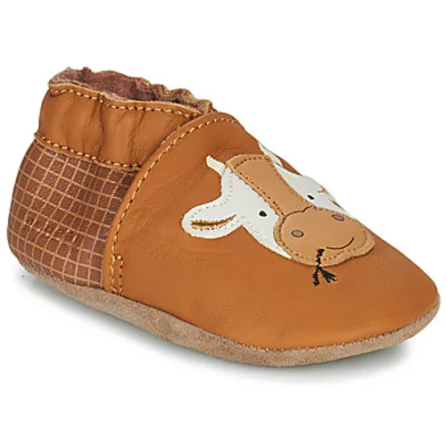 Robeez  FUNNY COW  boys's Baby Slippers in Brown