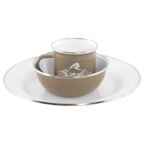 Robens - Tongass Single Emaille-Set - Set of dishes white