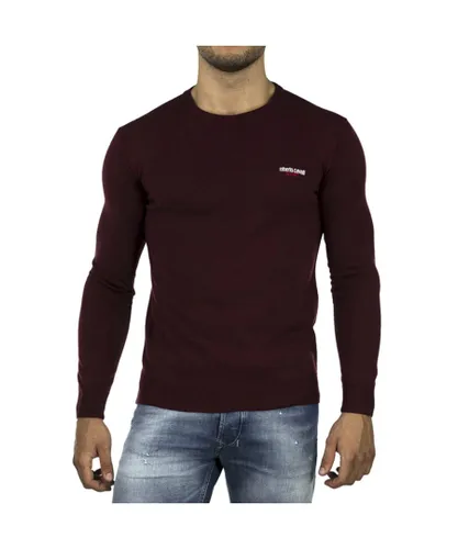 Roberto Cavalli Mens Sport Bordeaux Sweater - Multicolour