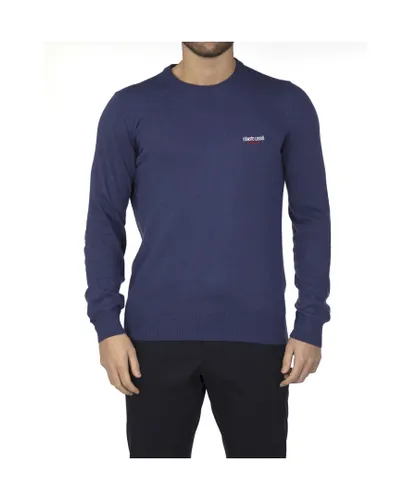 Roberto Cavalli Mens Sport Sweater crew neck - Blue