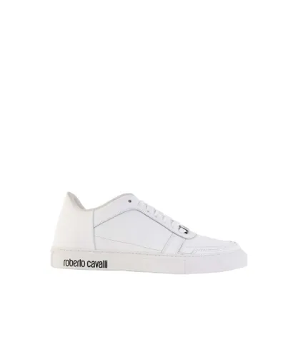 Roberto Cavalli Womens Sneakers - White Suede Leather