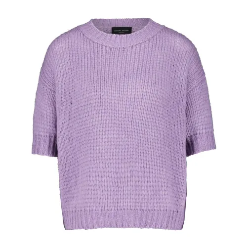 Roberto Collina , Fashionable Alpaca and Wool Knit Sweater ,Purple female, Sizes: