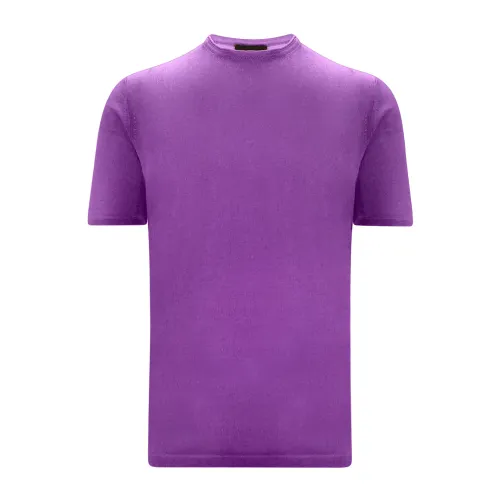 Roberto Collina , Men Clothing Knitwear Purple Ss23 ,Purple male, Sizes: