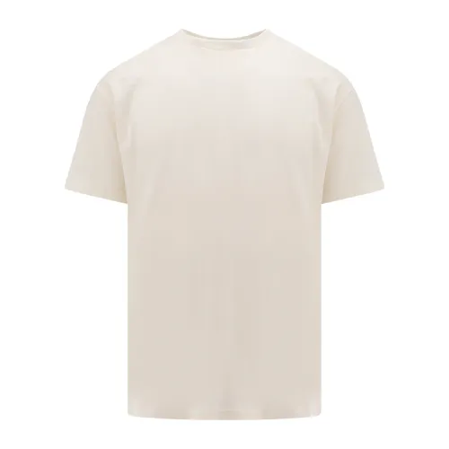 Roberto Collina , White Ribbed T-Shirt, Classic Fit ,White male, Sizes: