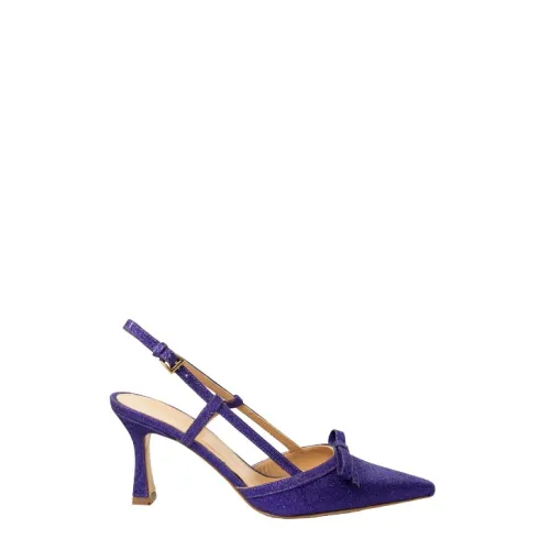Roberto Festa , Purple Glitter Slingback Sandals ,Purple female, Sizes: