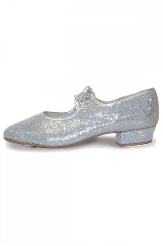 Roch Valley Low Heel Hologram Tap Shoes C10.5 Silver