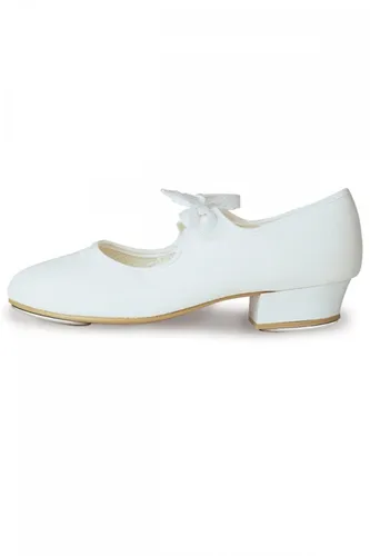 Roch Valley Low Heel PU Tap Shoes C12 White