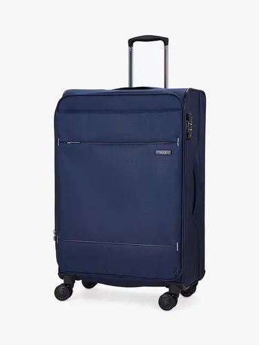 Rock Deluxe Lite 8-Wheel 72cm Expandable Medium Suitcase - Navy - Unisex