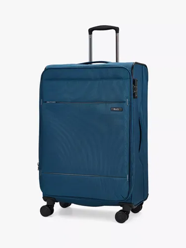 Rock Deluxe Lite 8-Wheel 72cm Expandable Medium Suitcase - Teal - Unisex