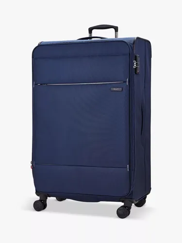 Rock Deluxe Lite 8-Wheel 83cm Expandable Large Suitcase - Navy - Unisex