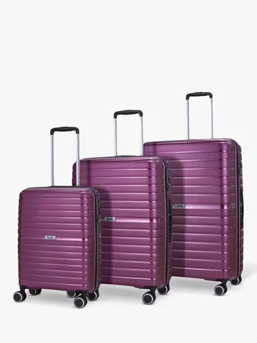 Rock Hydra Lite 8-Wheel Hard Shell Suitcase, Set of 3 - Purple - Unisex