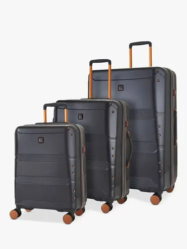 Rock Mayfair 8-Wheel Hard Shell Suitcase, Set of 3 - Charcoal - Unisex