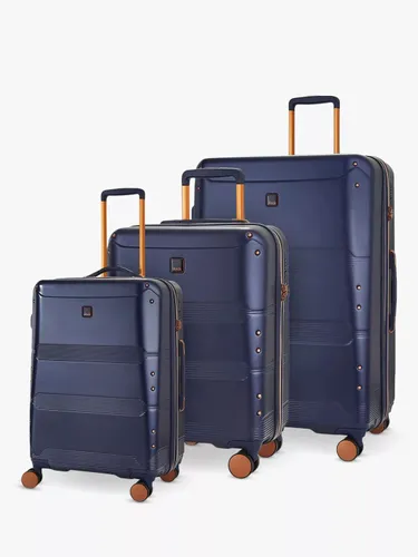 Rock Mayfair 8-Wheel Hard Shell Suitcase, Set of 3 - Navy - Unisex