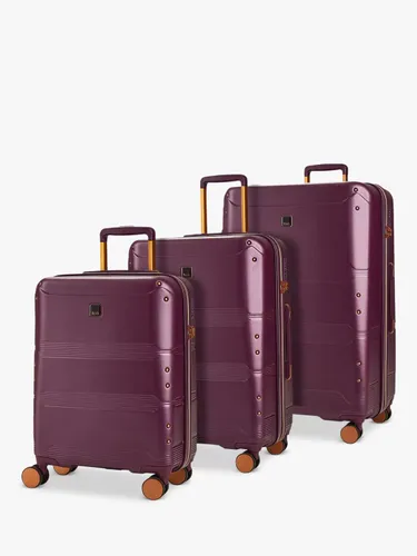 Rock Mayfair 8-Wheel Hard Shell Suitcase, Set of 3 - Purple - Unisex