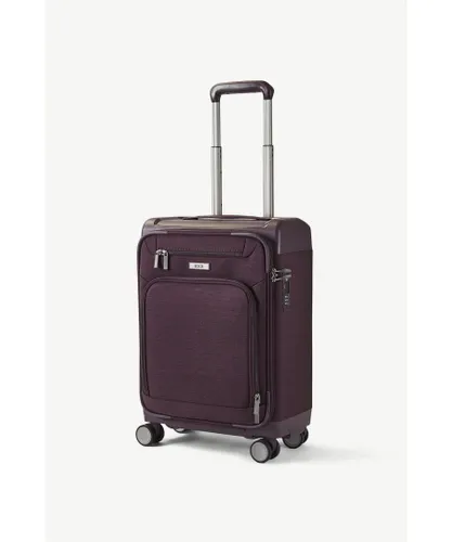Rock Unisex Parker 54cm Hardshell Cabin 8 Wheel Spinner Suitcase Purple - One Size