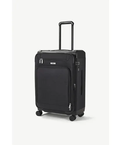 Rock Unisex Parker 65cm Hardshell 8 Wheel Spinner Suitcase Black - One Size