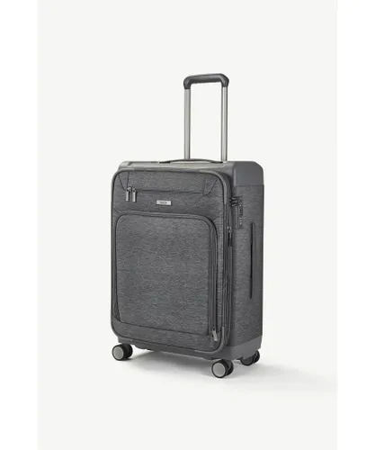 Rock Unisex Parker 65cm Hardshell 8 Wheel Spinner Suitcase Grey - Green - One Size