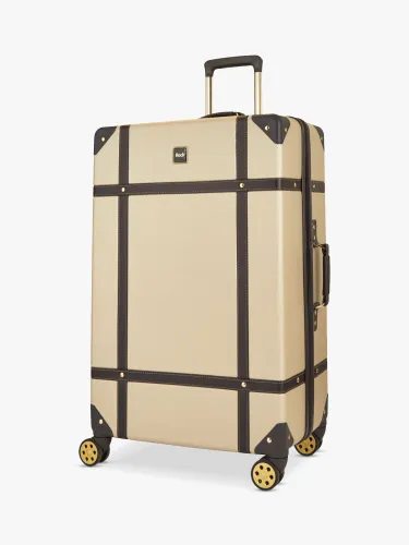 Rock Vintage 8-Wheel 78cm Large Suitcase - Gold - Unisex