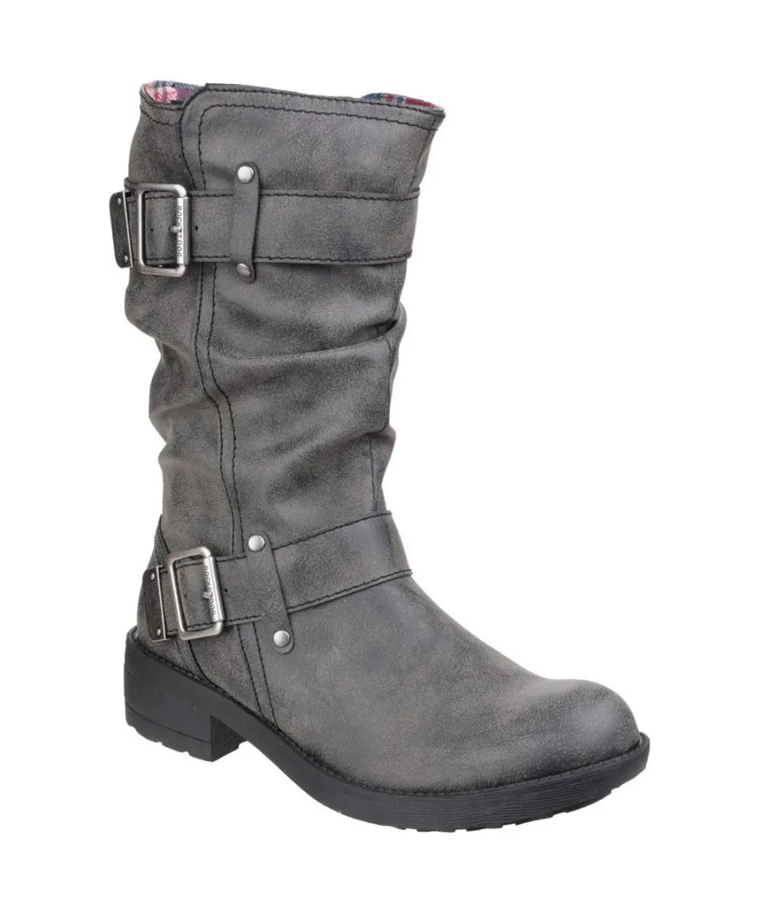 Rocket Dog Womens/Ladies Trumble Zip up Faux Leather Mid Calf Boots - Black