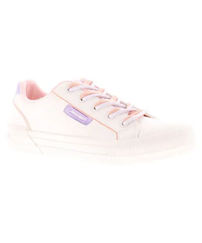 Rocket Dog Womens Pumps Canvas Cheery Eighties Lace Up white lavender pink