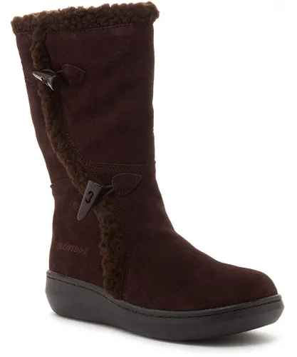 Rocket Dog Womens Slope Mid-Calf Winter Boot - Brown Leather