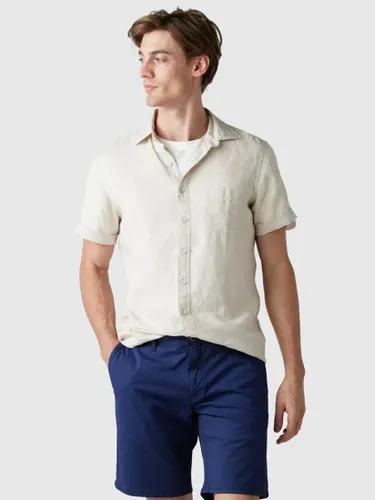 Rodd & Gunn Ellerslie Linen Slim Fit Short Sleeve Shirt - Flax - Male