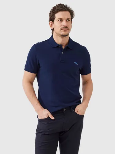 Rodd & Gunn Gunn Cotton Slim Fit Short Sleeve Polo Shirt - Eclipse - Male