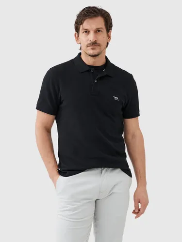 Rodd & Gunn Gunn Cotton Slim Fit Short Sleeve Polo Shirt - Onyx - Male