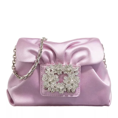 Roger Vivier Crossbody Bags - Bouquet Strasse Drape Micro Bag - violet - Crossbody Bags for ladies