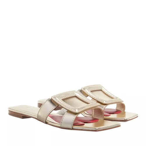 Roger Vivier Slipper & Mules - Stitching Buckle Mules In Nappa Leather - gold - Slipper & Mules for ladies