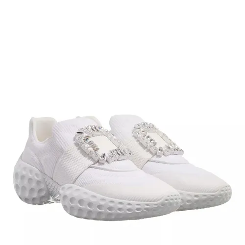 Roger Vivier Sneakers - Viv´ Run Moonlight Fabric With Rhinestone Buckle - white - Sneakers for ladies