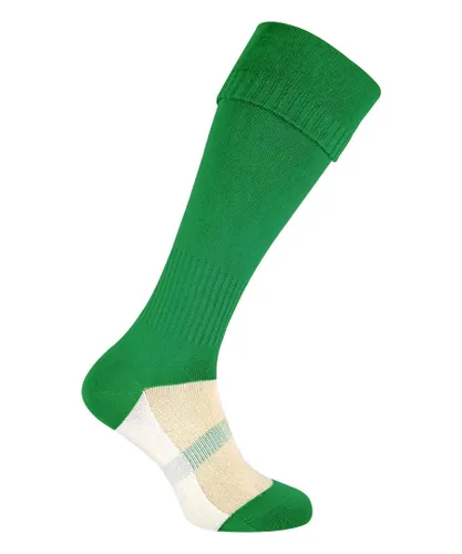 Roly Mens Boys Knee High Long Sports Socks For Football / Hockey / Rugby - Green Cotton