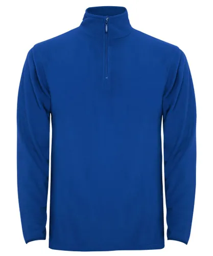 Roly Mens Extra Warm Lightweight Half Zip Slim Fit Micro Fleece Jacket Top - Royal Blue