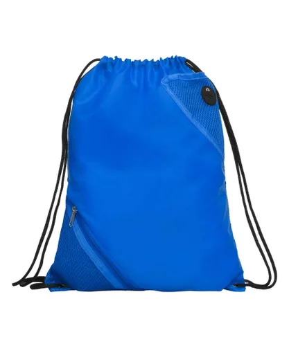 Roly Mens Unisex Adult Teen Gym Swimming Sports Drawstring Bag with Zip Pocket - Blue/Navy - One Size
