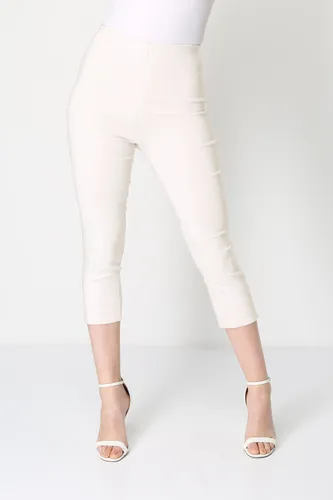 Roman Cropped Stretch Trouser in Ivory 22 female