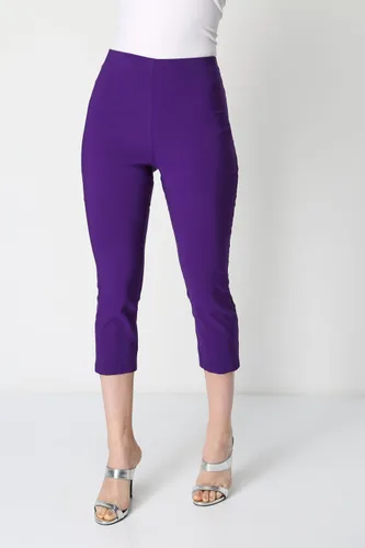 Roman Cropped Stretch Trouser in Purple 22 female