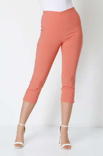 Roman Cropped Stretch Trouser in Salmon Pink 22 female