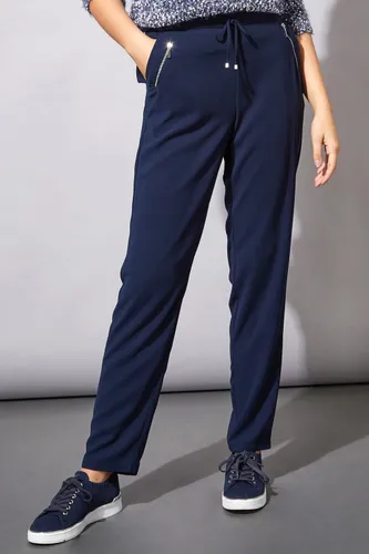 Roman Long 31 Inch Tie Front Jogger in Navy 28 female